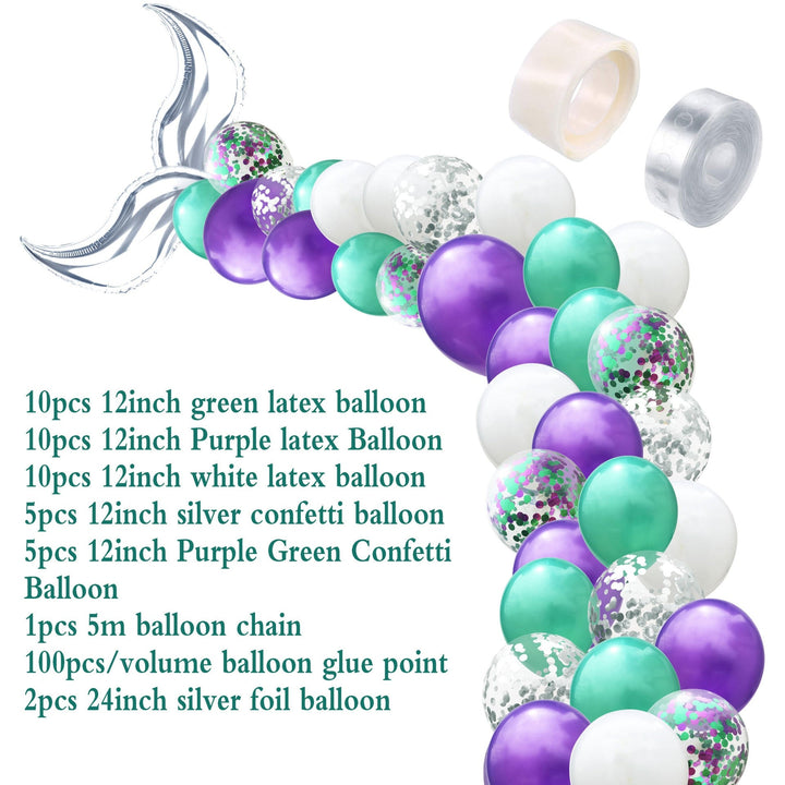 Mermaid Balloon Arch Kit for Magical Party Backdrops