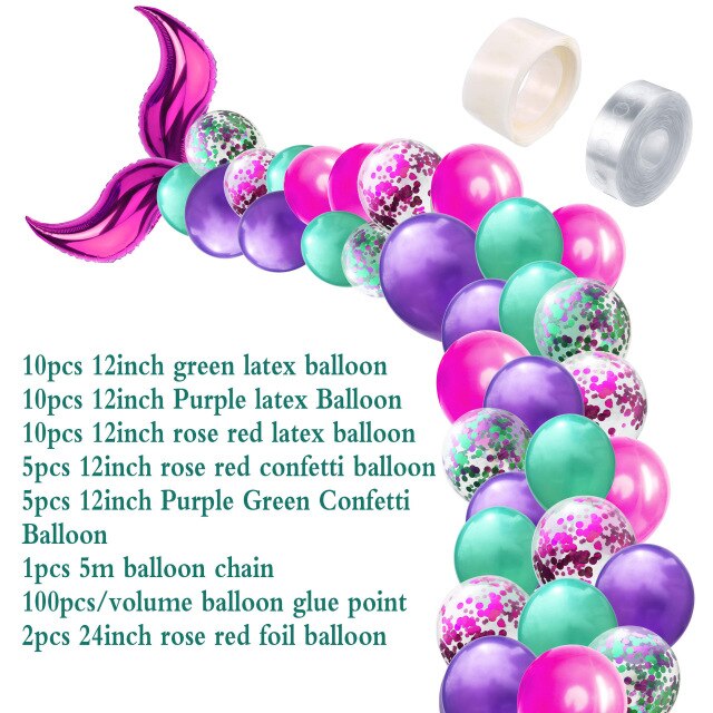 Mermaid Balloon Arch Kit for Magical Party Backdrops