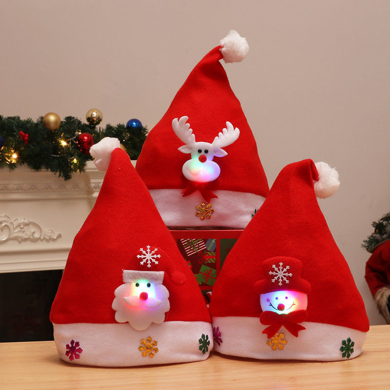 Light-Up Christmas Hat for Festive Holiday Party Photos