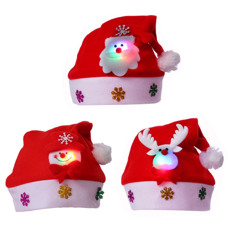 Light-Up Christmas Hat for Festive Holiday Party Photos