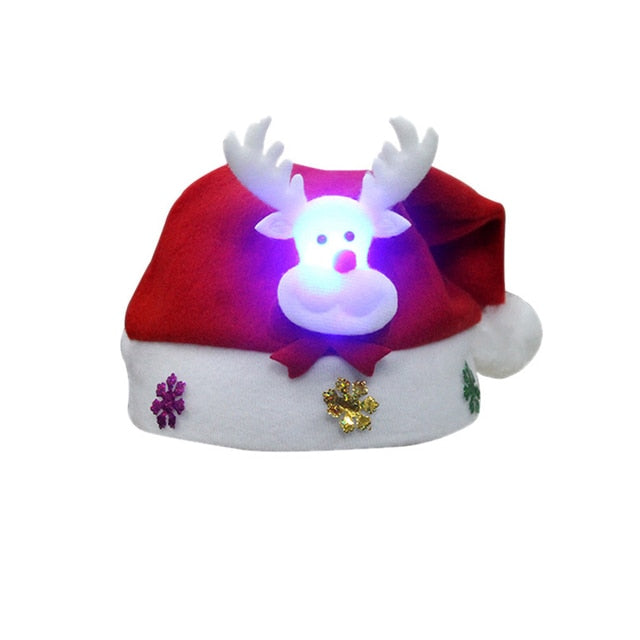 Light-Up Christmas Hat for Festive Holiday Party Photos