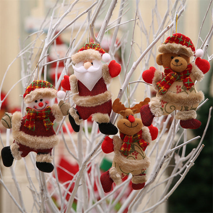 Plush Christmas Ornaments Set for Cheerful Tree Decor