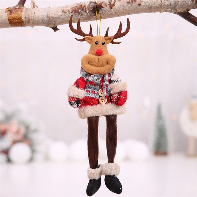 Plush Christmas Ornaments Set of 4 for Festive Trees