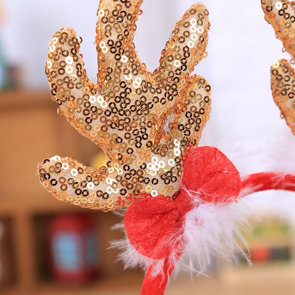 Christmas Reindeer Sequin Headband For Party Photos