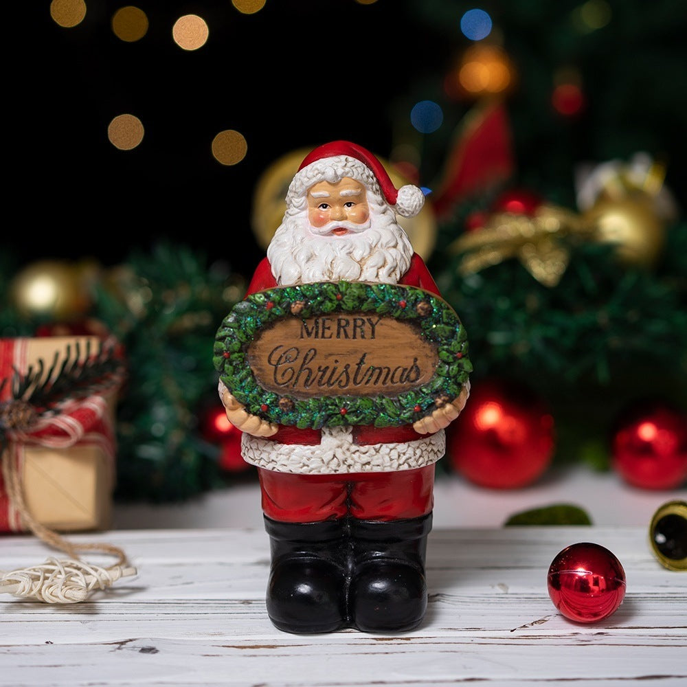 Christmas Santa Sign Tabletop Decor for Merry Displays