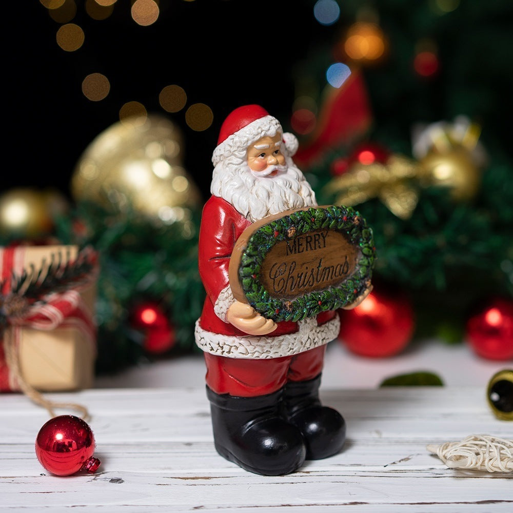 Christmas Santa Sign Tabletop Decor for Merry Displays