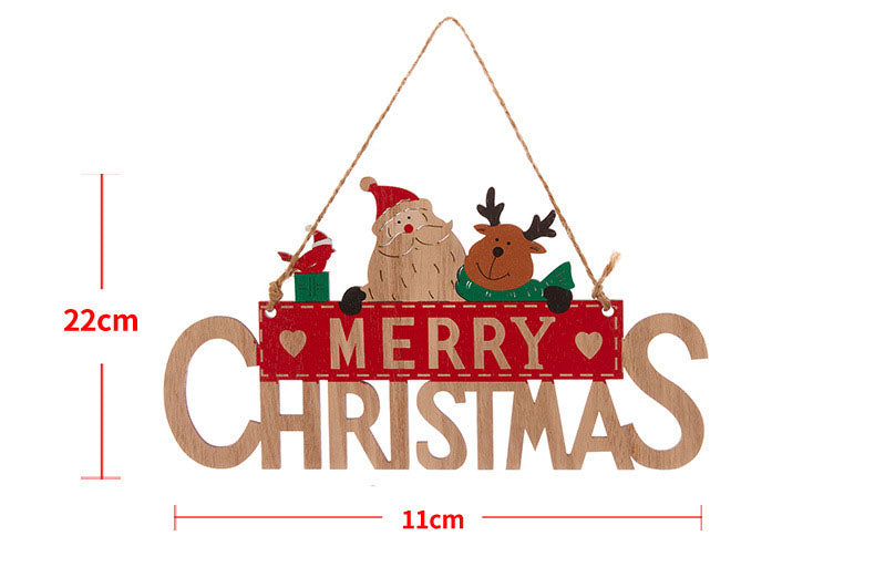 Rustic Christmas Wooden Plaque for Festive Door Decor