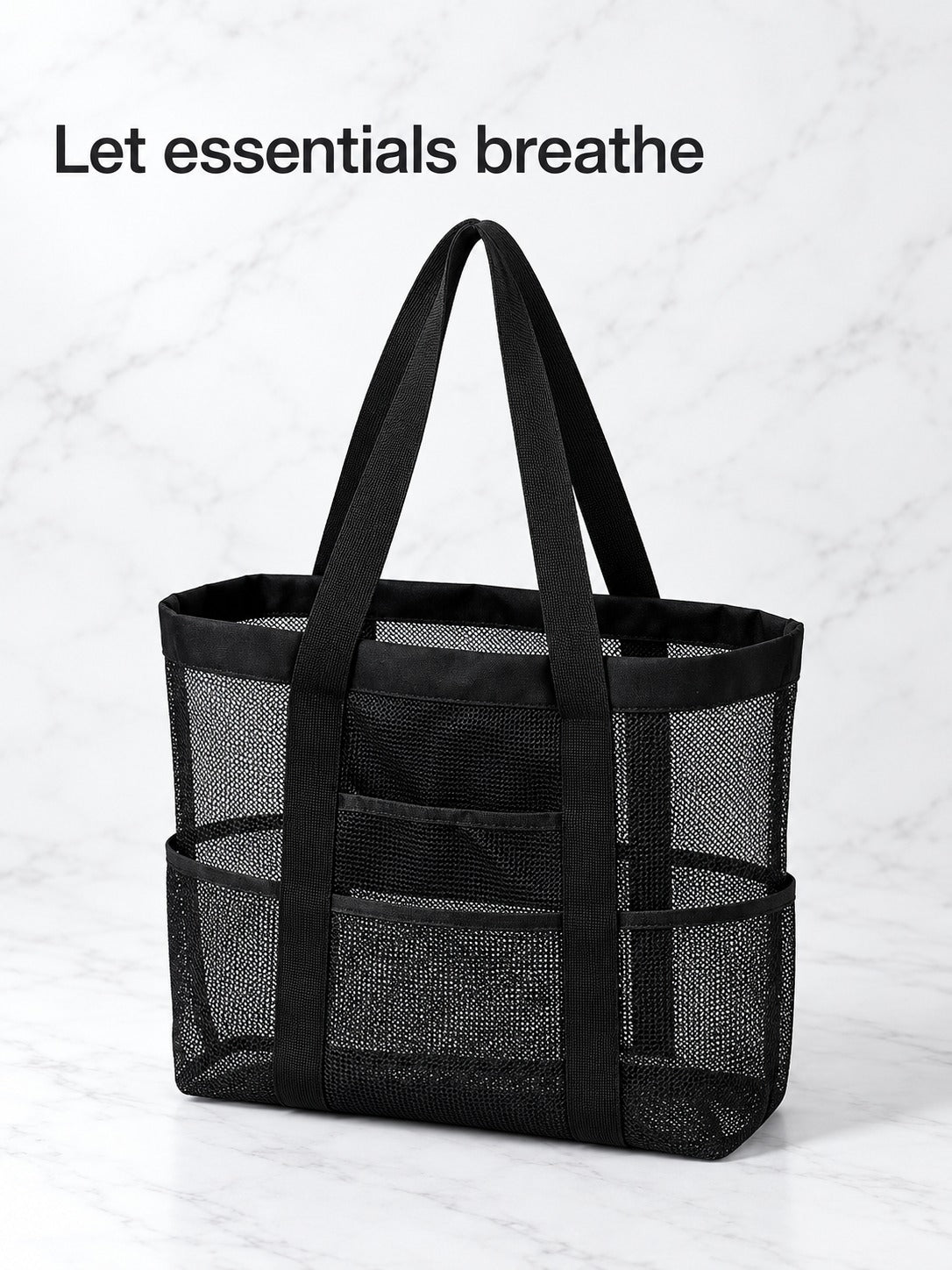 Mesh Beach Tote Bag That Dries Wet Swimwear and Towels