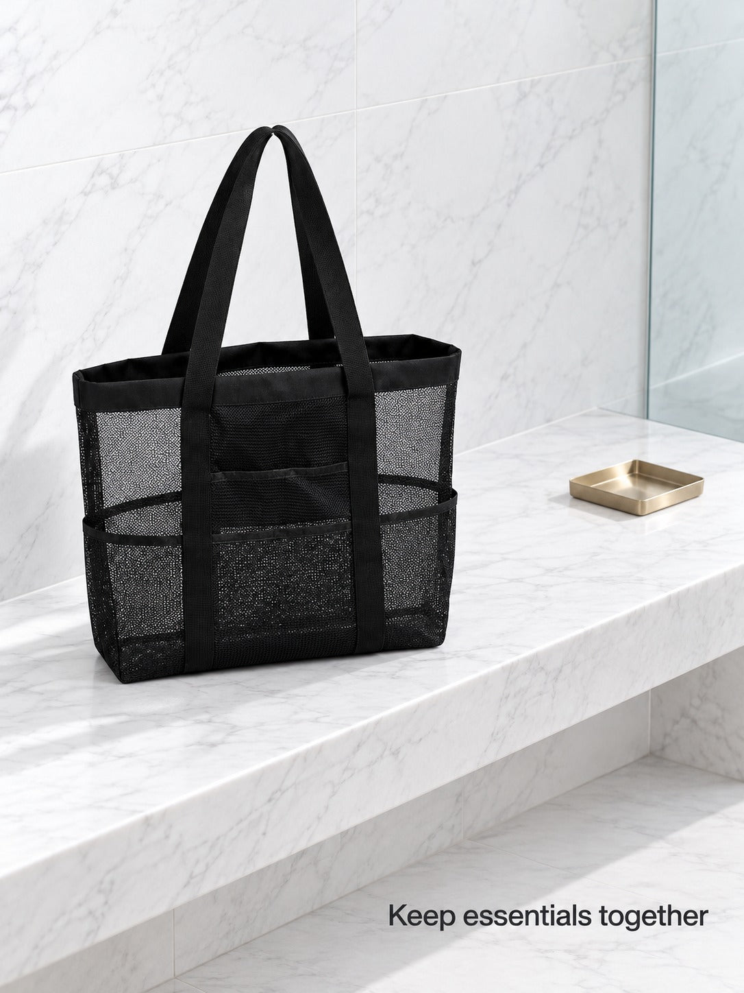 Mesh Beach Tote Bag That Dries Wet Swimwear and Towels