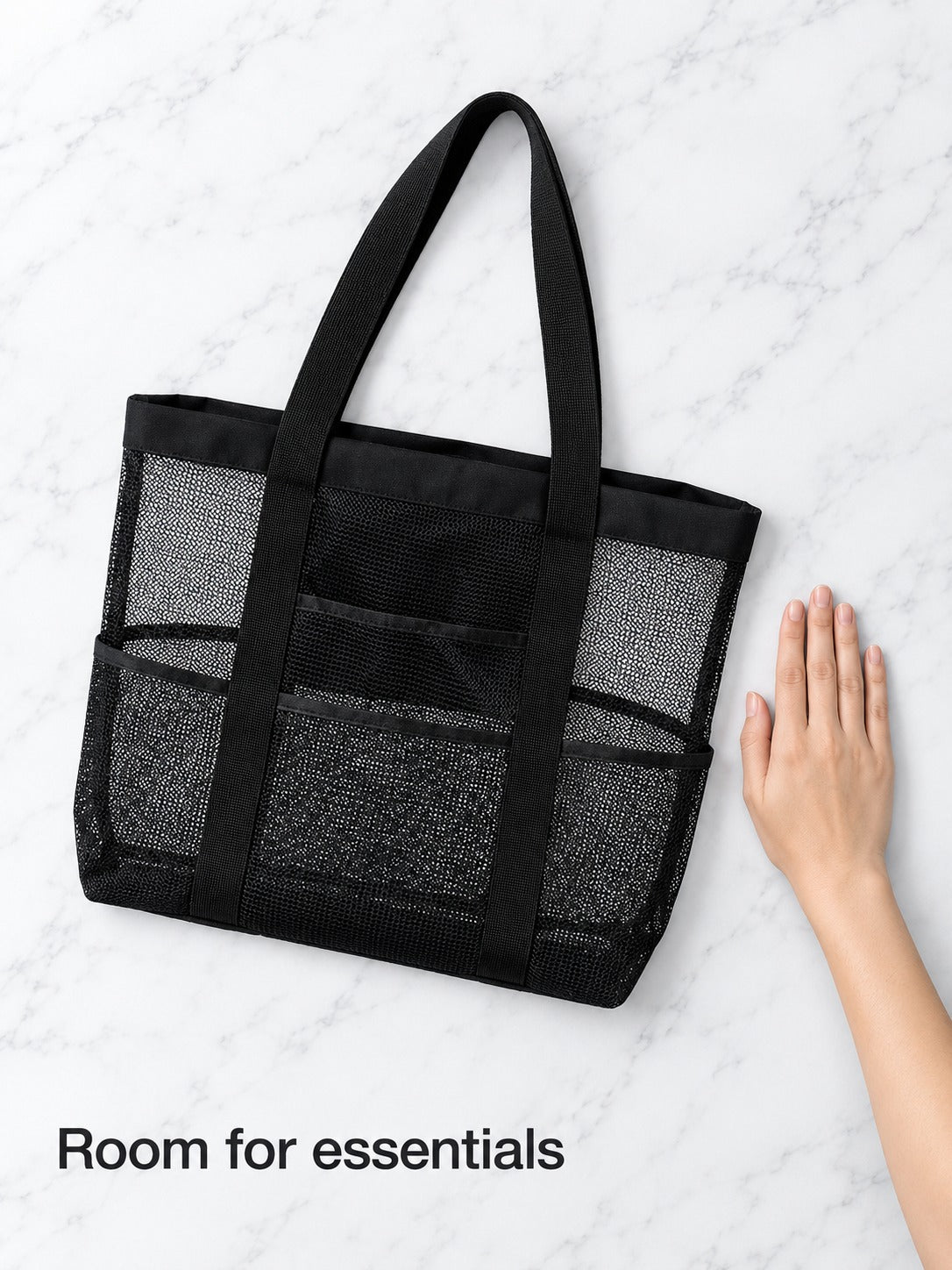Mesh Beach Tote Bag That Dries Wet Swimwear and Towels
