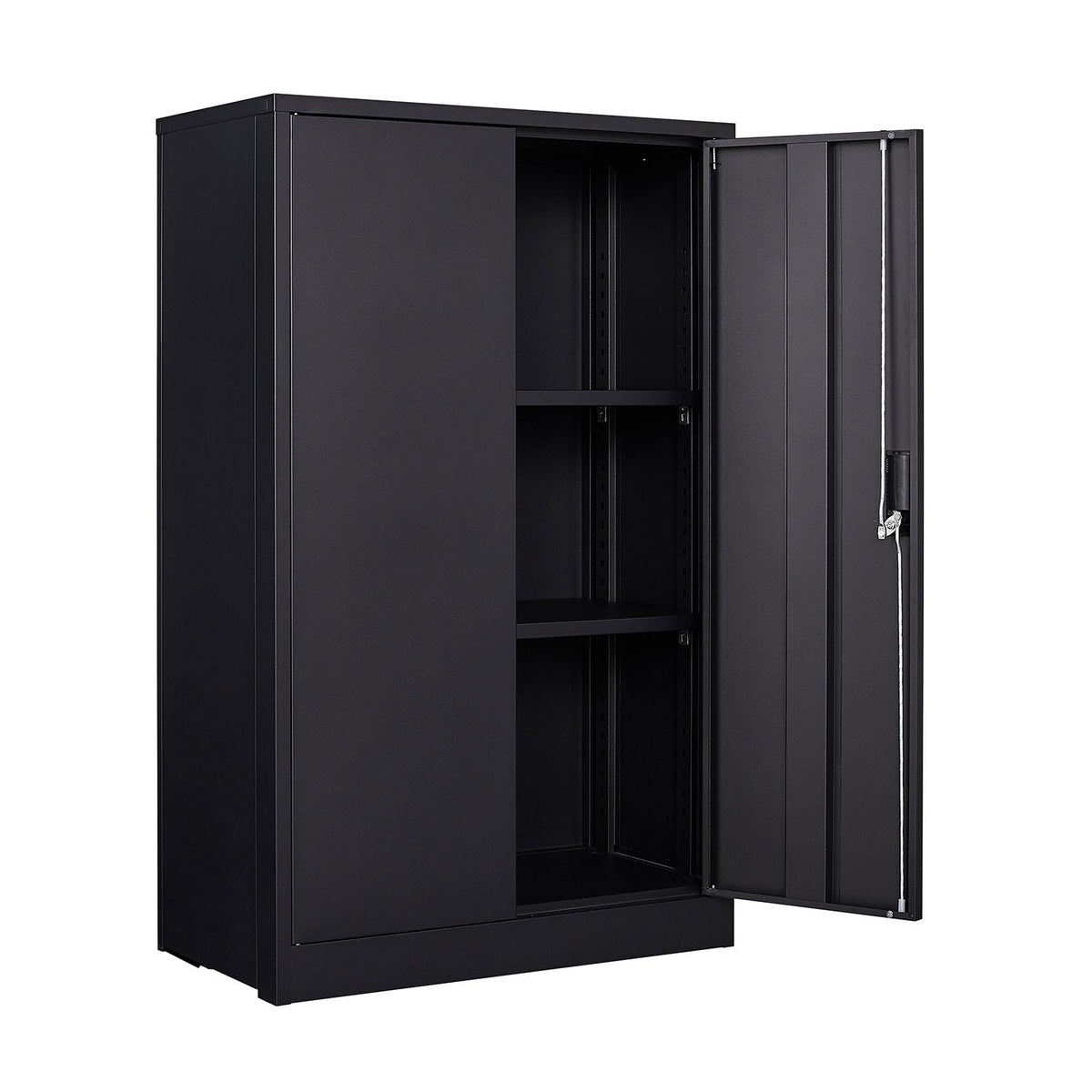 Lockable Metal Storage Cabinet with Adjustable Shelf