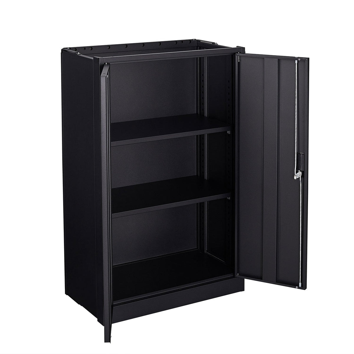 Lockable Metal Storage Cabinet with Adjustable Shelf