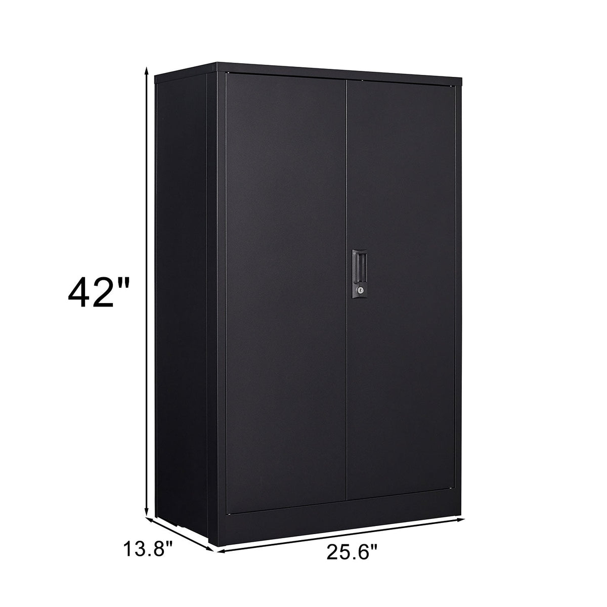 Lockable Metal Storage Cabinet with Adjustable Shelf