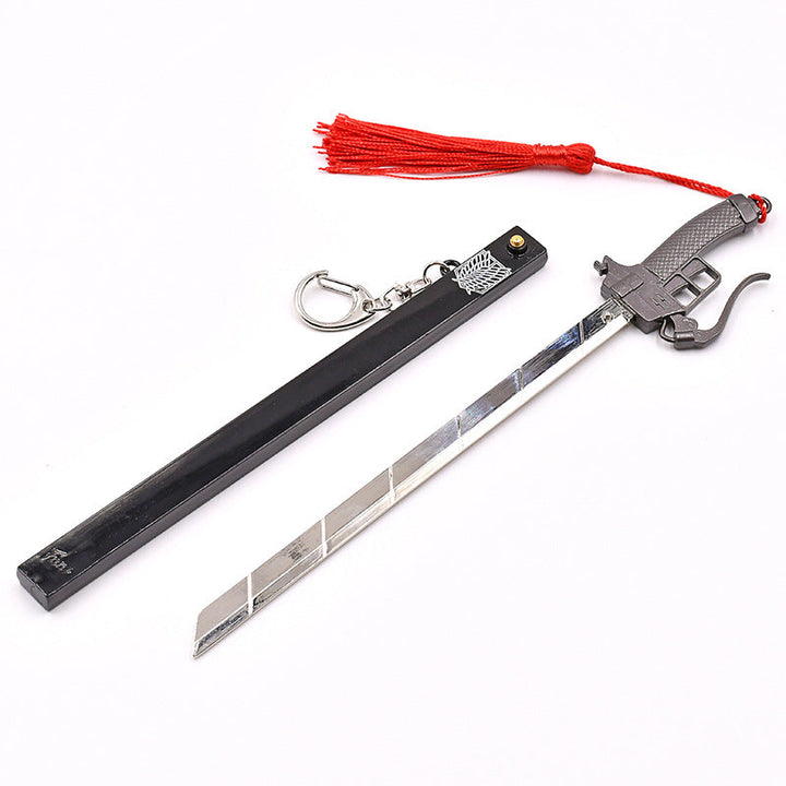 Metal Sword Keychain: Anime Desk Display Collectible