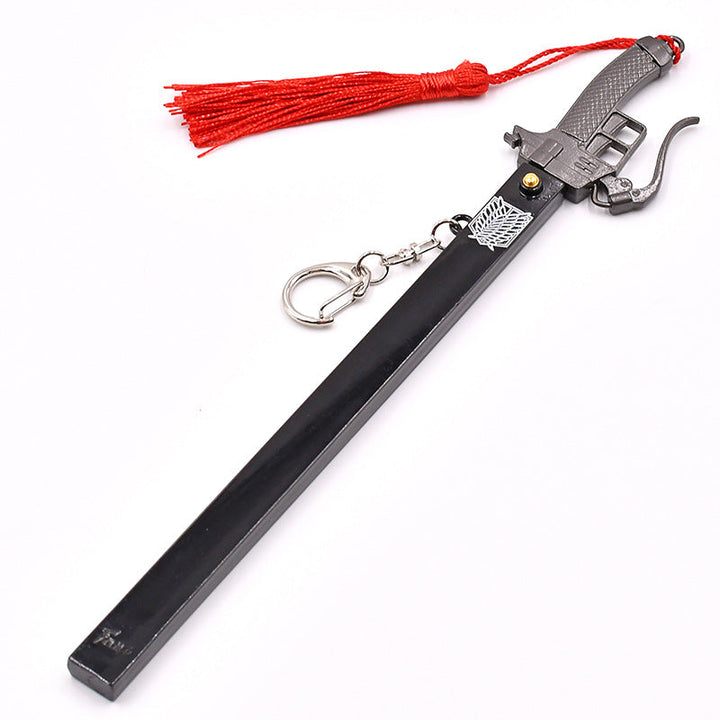 Metal Sword Keychain: Anime Desk Display Collectible