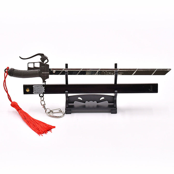 Metal Sword Keychain: Anime Desk Display Collectible