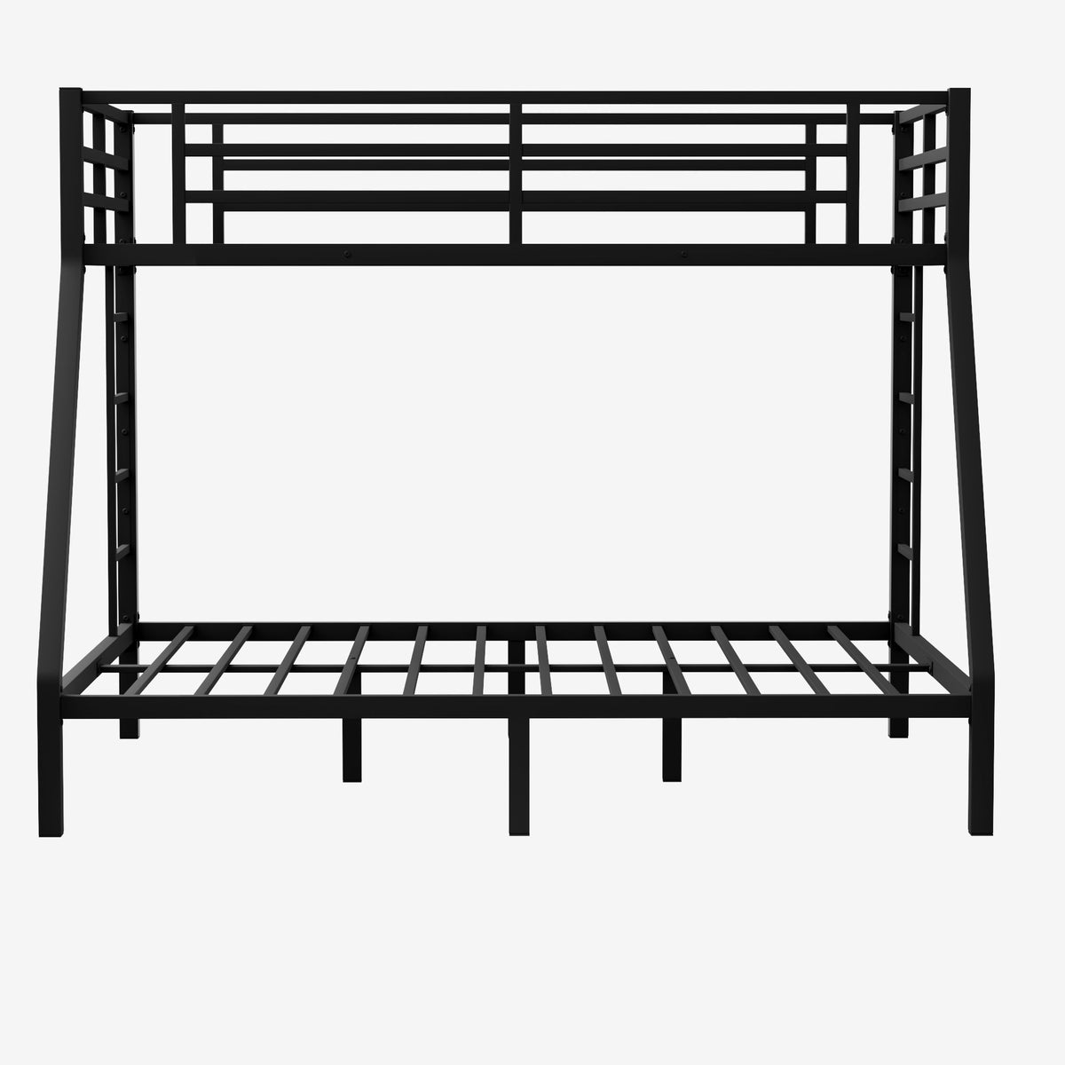 Metal Bunk Bed: Twin XL Over Queen for Shared Rooms