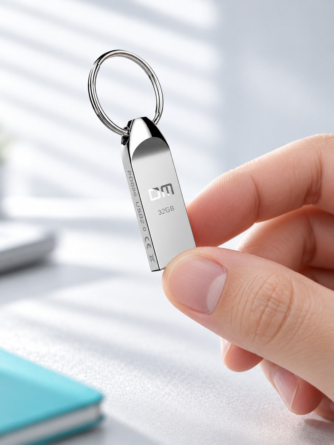 Metal USB Flash Drive 8–32GB, Waterproof Keychain Pen Drive