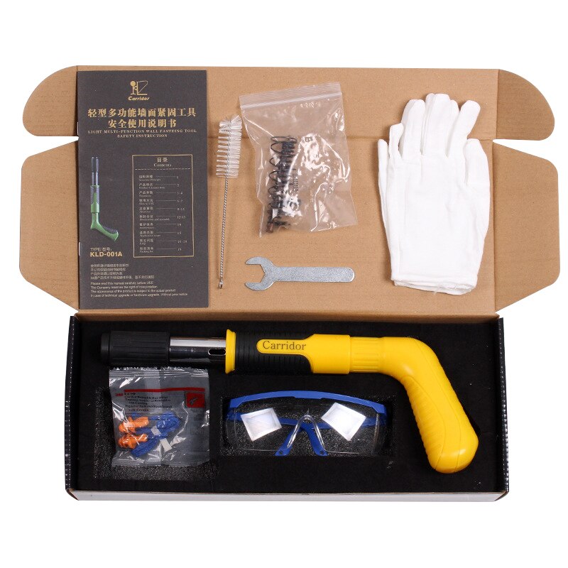 Manual Rivet Gun Kit with Goggles, Gloves & Springs