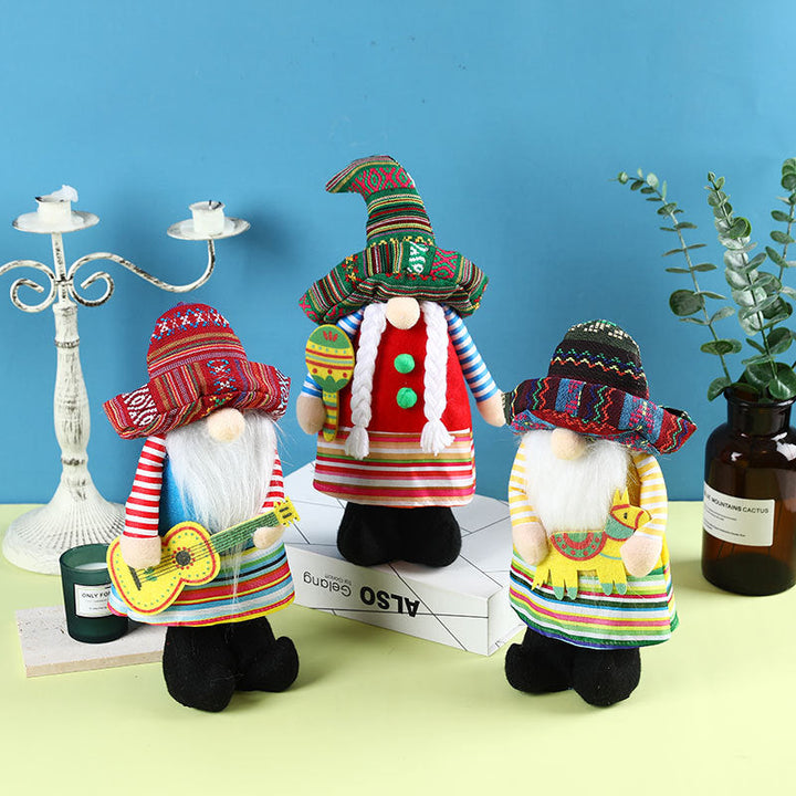 Mexican Carnival Gnome Decor for Colorful Displays