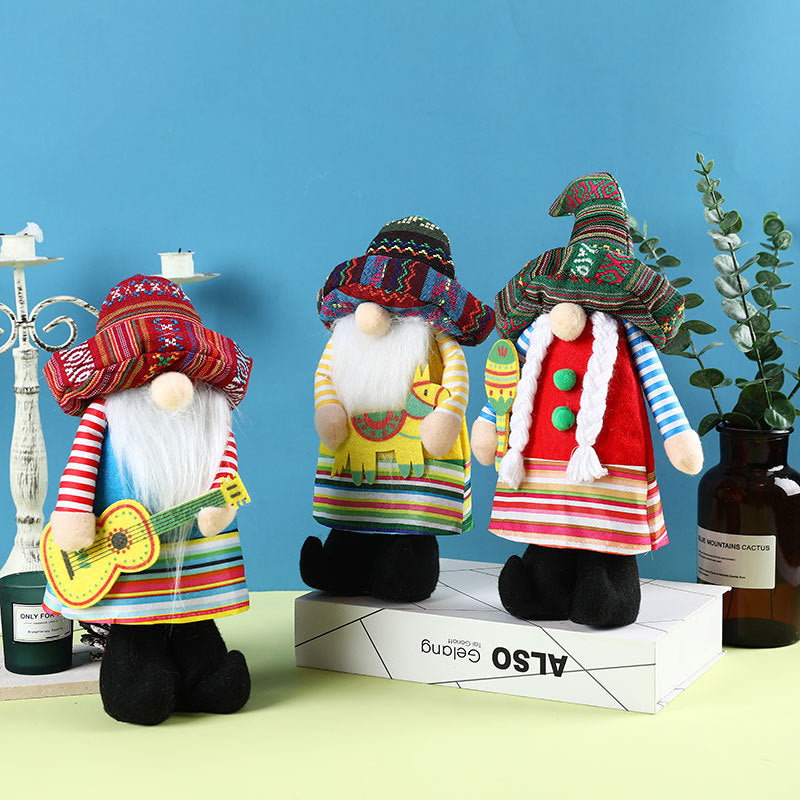 Mexican Carnival Gnome Decor for Colorful Displays