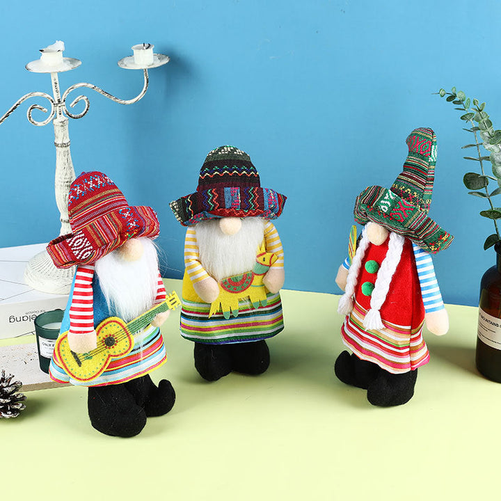Mexican Carnival Gnome Decor for Colorful Displays