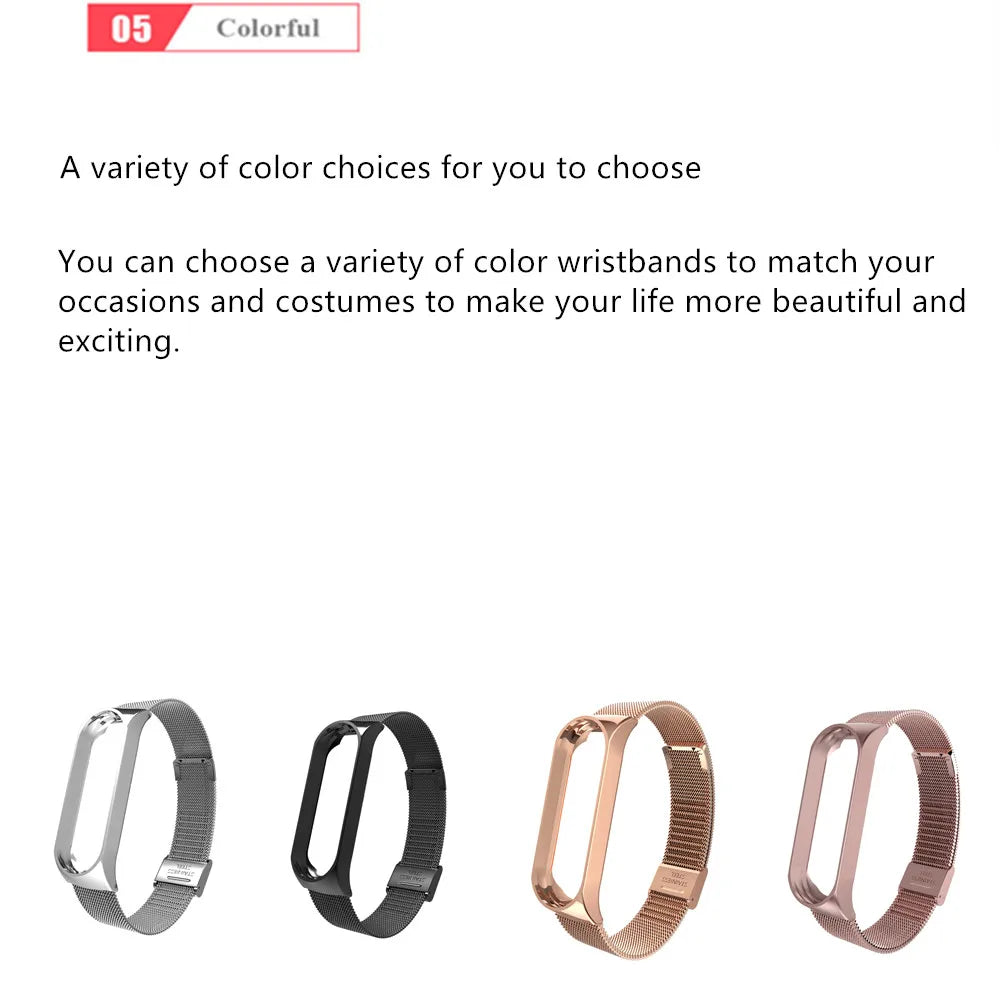 Milanese Stainless Steel Strap for Xiaomi Mi Band 3
