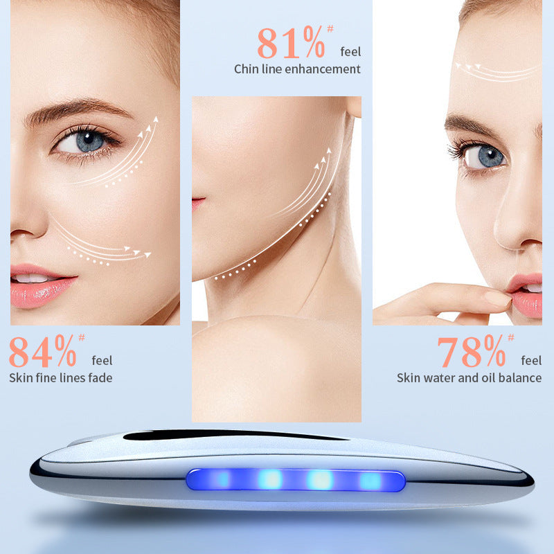 Microcurrent Gua Sha Face Lift Tool with Heat and LED