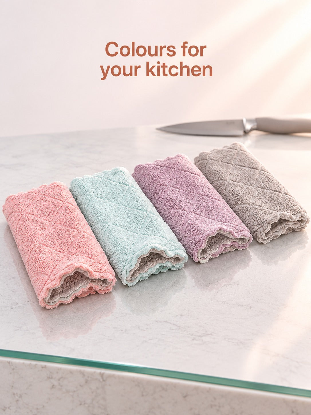 Microfiber Dish Cloth That Absorbs Water, Leaves No Lint