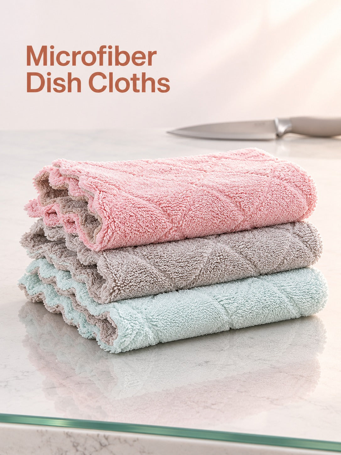 Microfiber Dish Cloth That Absorbs Water, Leaves No Lint