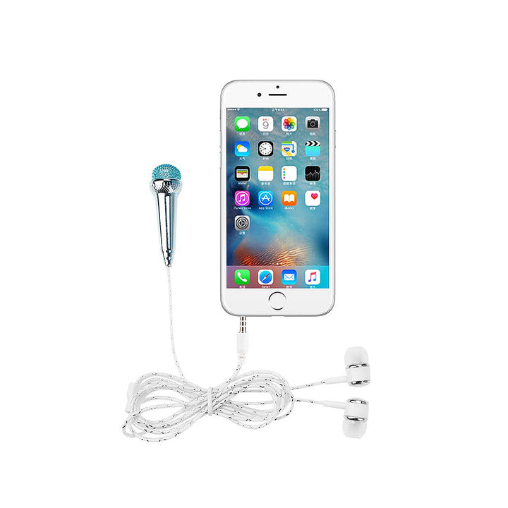 Karaoke Microphone for Phone with Earphones & Cable