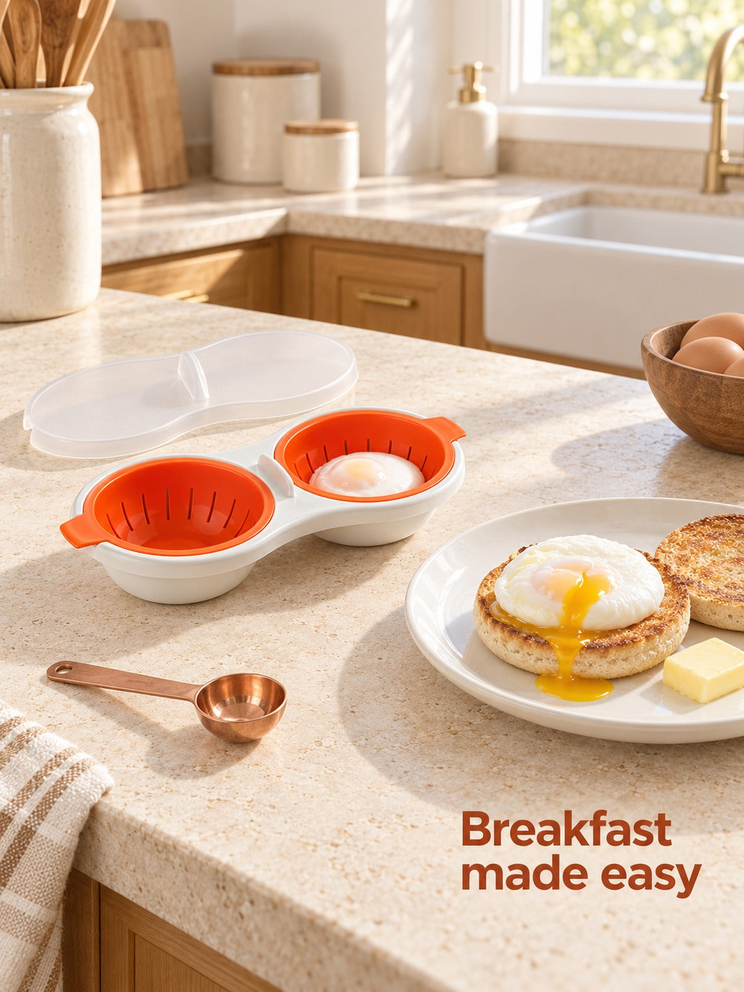Microwave Egg Poacher Set: Poached Eggs in Minutes