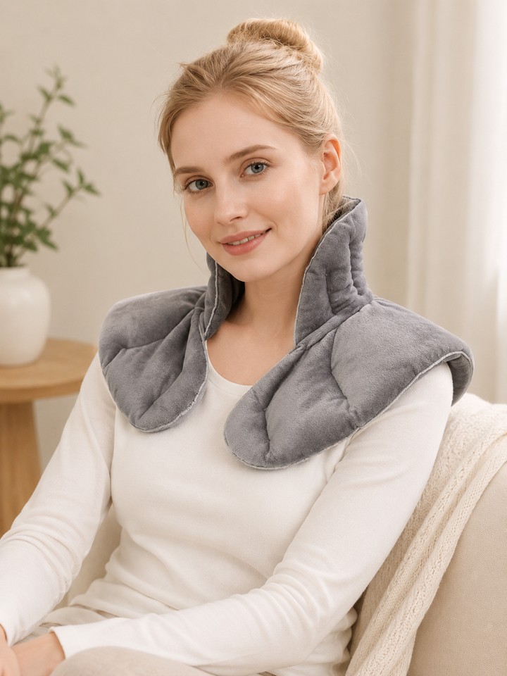 Weighted Microwave Heating Neck & Shoulder Wrap | Hot Cold