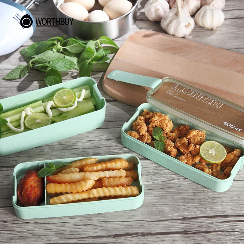 Wheat Straw Kids Lunch Box Microwave Safe 900ml