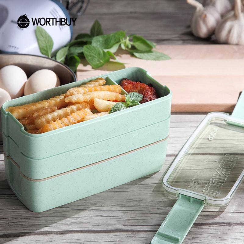 Wheat Straw Kids Lunch Box Microwave Safe 900ml