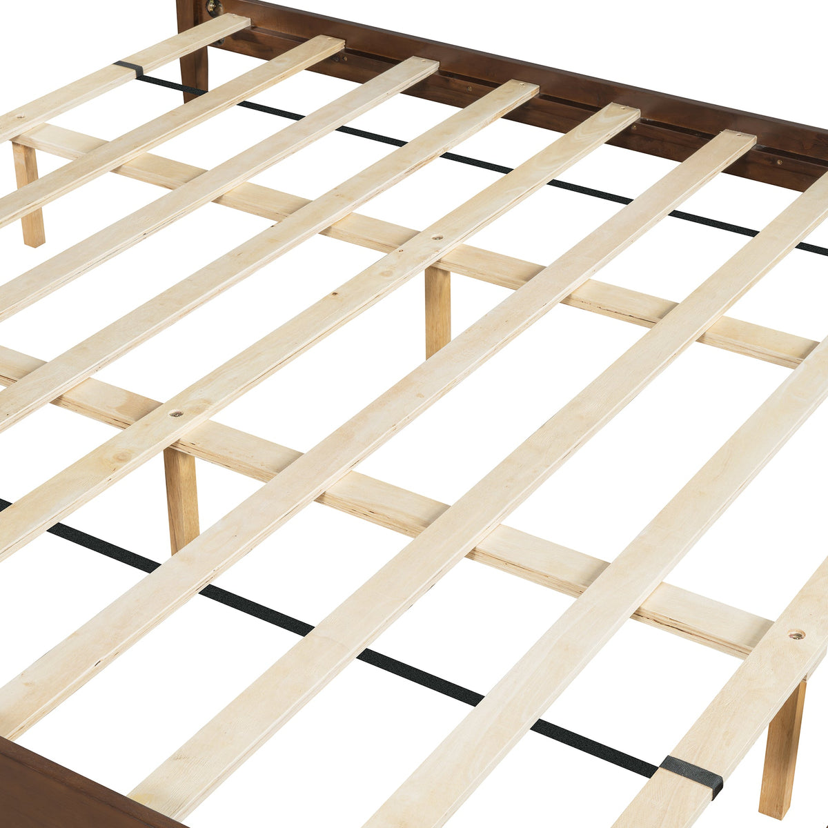 Mid-Century Platform Bed Frame, No Box Spring Needed