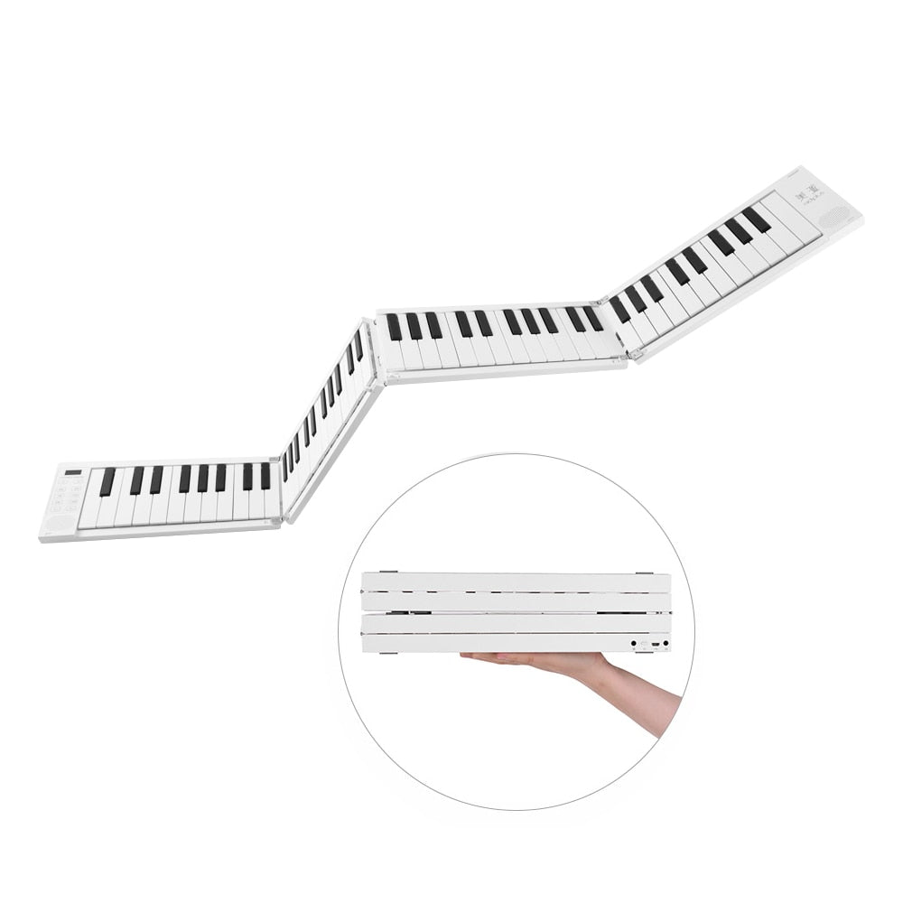 Foldable 88-Key Electronic Piano for Portable Practice