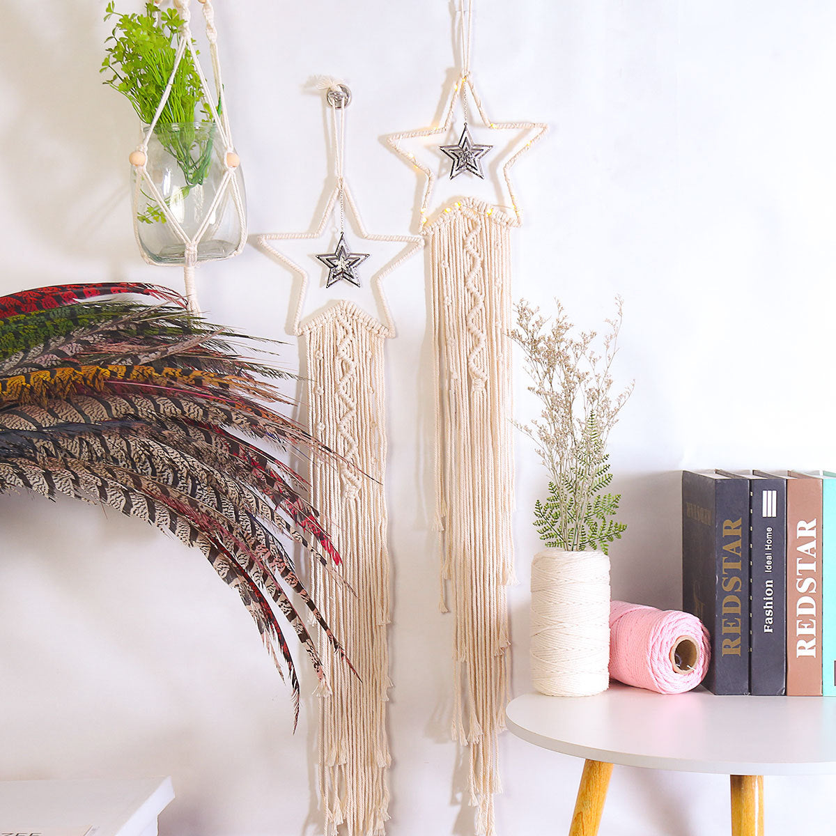 Macramé Star Wall Hangings for Cozy Bohemian Decor