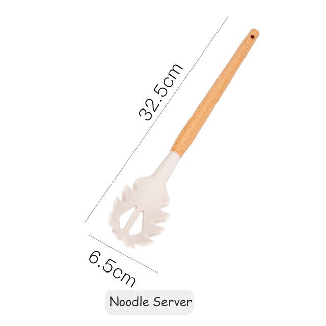 Non-Stick Silicone Cooking Utensil Set With Storage Tube