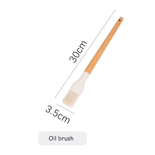 Non-Stick Silicone Cooking Utensil Set With Storage Tube