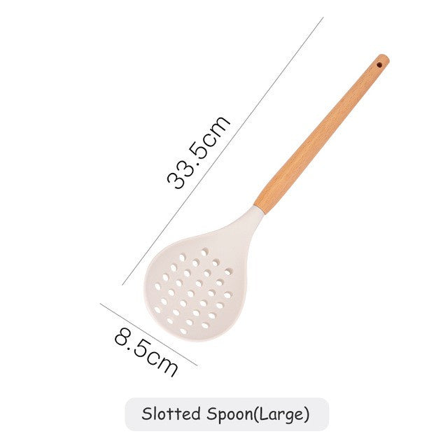 Non-Stick Silicone Cooking Utensil Set With Storage Tube
