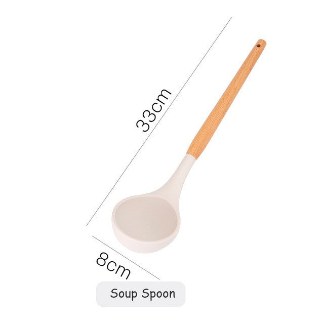 Non-Stick Silicone Cooking Utensil Set With Storage Tube