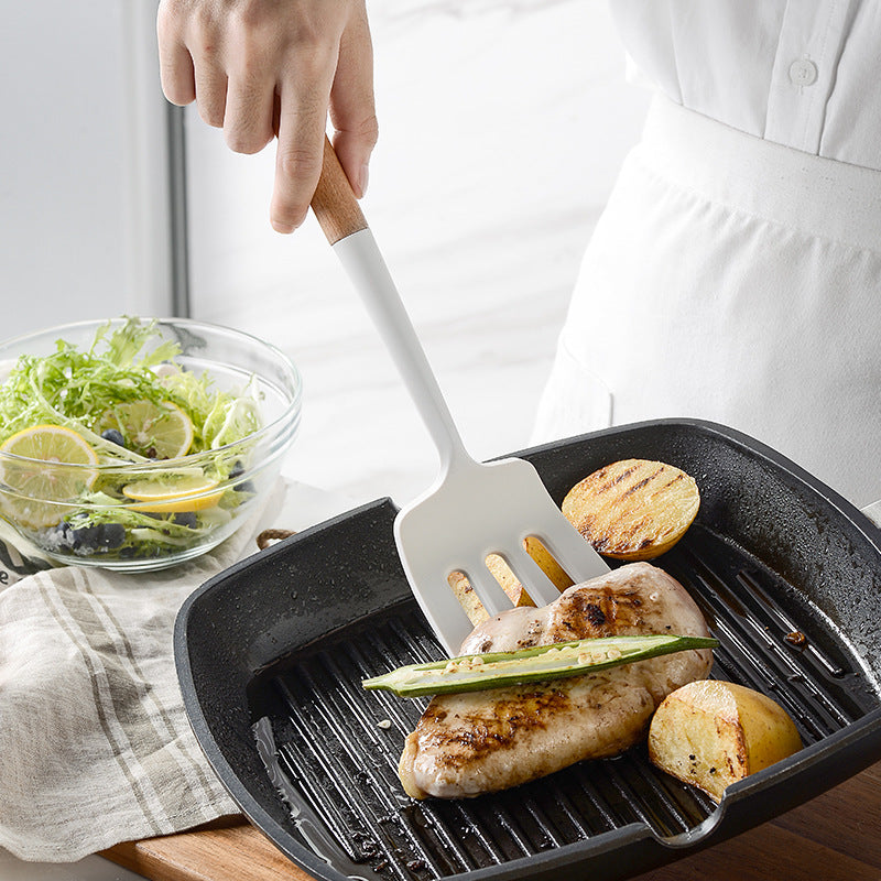 Non-Stick Silicone Cooking Utensil Set With Storage Tube