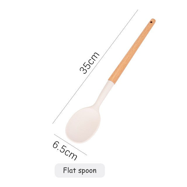 Non-Stick Silicone Cooking Utensil Set With Storage Tube