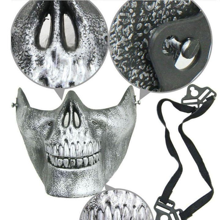 Skull Halloween Mask – Dramatic Half-Face Costume