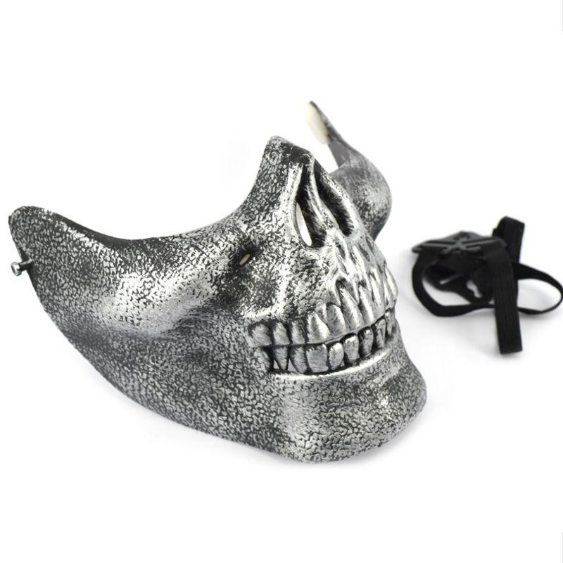 Skull Halloween Mask – Dramatic Half-Face Costume