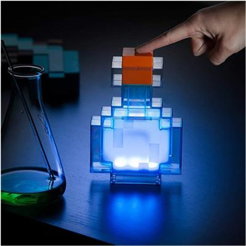 Minecraft Potion Bottle Lamp – 7-Color LED Night Light