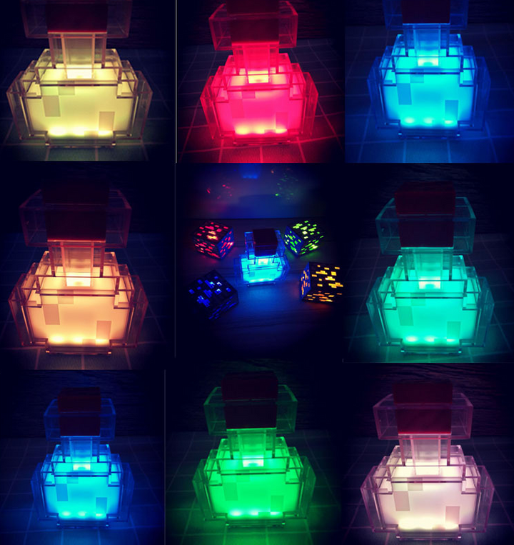 Minecraft Potion Bottle Lamp – 7-Color LED Night Light