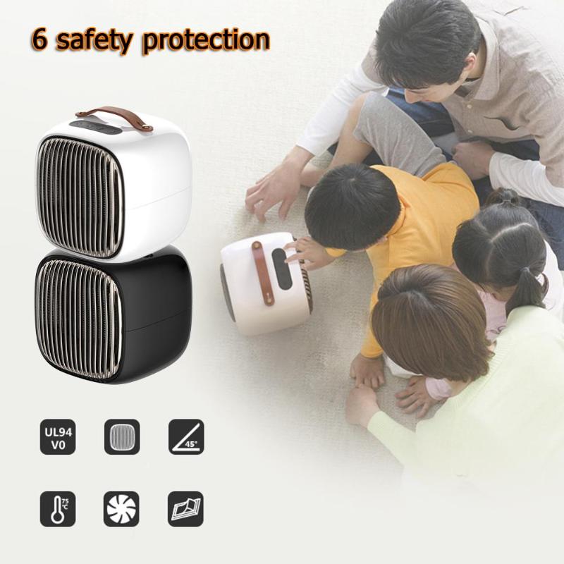 Compact 800W Ceramic Space Heater for Desk & Bedroom