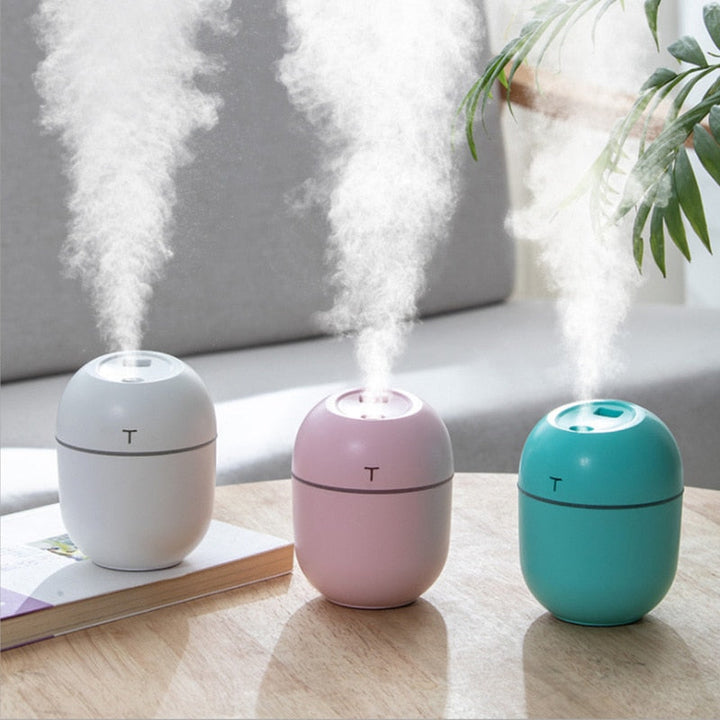 Mini USB Humidifier 200ml with Night Light for Desk